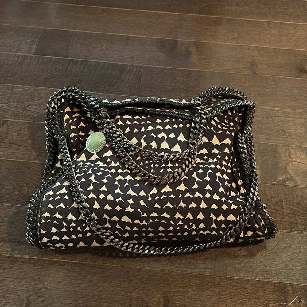 Stella McCartney Falabella in Cream, Black Hearts Canvas, 2014 limited run - Picture 5 of 17